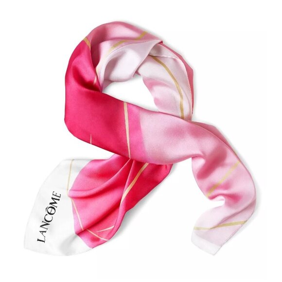Lancome Accessories - Lancome Square Scarf, Pink, Red, White - NEW